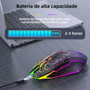 Mouse Gamer  Bluetooth 5.2 + 2.4GHz Recarregável e Silencioso
