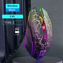 Mouse Gamer  Bluetooth 5.2 + 2.4GHz Recarregável e Silencioso