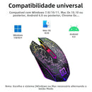 Mouse Gamer  Bluetooth 5.2 + 2.4GHz Recarregável e Silencioso