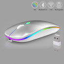 Mouse GOOJODOQ Dual-Mode – Bluetooth + 2.4G Wireless, Iluminação RGB Chroma e Sensor de Precisão 1600 DPI