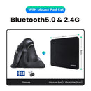 Mouse Ergonômico Vertical UGREEN HiTune – Dual Mode (Bluetooth + 2.4G) 4000 DPI Ultra Silencioso