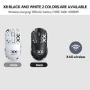 Mouse Gamer Wireless Warvank X8 – Recarregável via USB-C (500mAh), Conexão 2.4GHz
