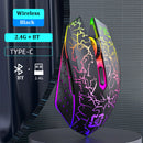 Mouse Gamer  Bluetooth 5.2 + 2.4GHz Recarregável e Silencioso