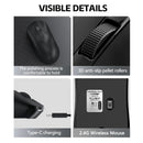 Mouse Gamer Wireless Warvank X8 – Recarregável via USB-C (500mAh), Conexão 2.4GHz