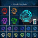 Luminária Pixel Hero Gamepad 3D: Controle RGB 16 Cores com Efeito Holográfico