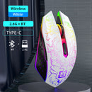 Mouse Gamer  Bluetooth 5.2 + 2.4GHz Recarregável e Silencioso