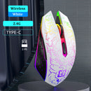 Mouse Gamer  Bluetooth 5.2 + 2.4GHz Recarregável e Silencioso