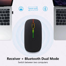 Mouse GOOJODOQ Dual-Mode – Bluetooth + 2.4G Wireless, Iluminação RGB Chroma e Sensor de Precisão 1600 DPI