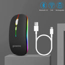 Mouse GOOJODOQ Dual-Mode – Bluetooth + 2.4G Wireless, Iluminação RGB Chroma e Sensor de Precisão 1600 DPI