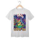 T-Shirt Pixel Hero: Game On! – O Confronto Épico