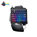 teclado Gamer  Ergonômico com RGB  Mecânico,-Feel, Rainbow One-Handed